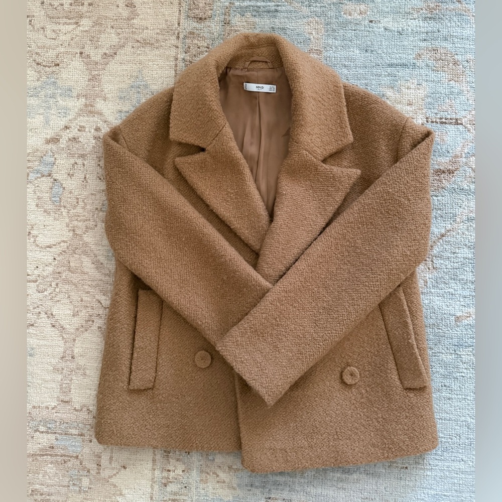 Mango Camel Pea Coat